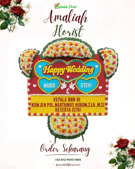 Papan Bunga Pernikahan Merdeka
